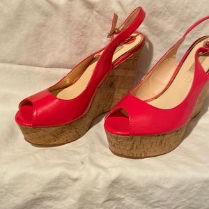 Open toe sling back shoes